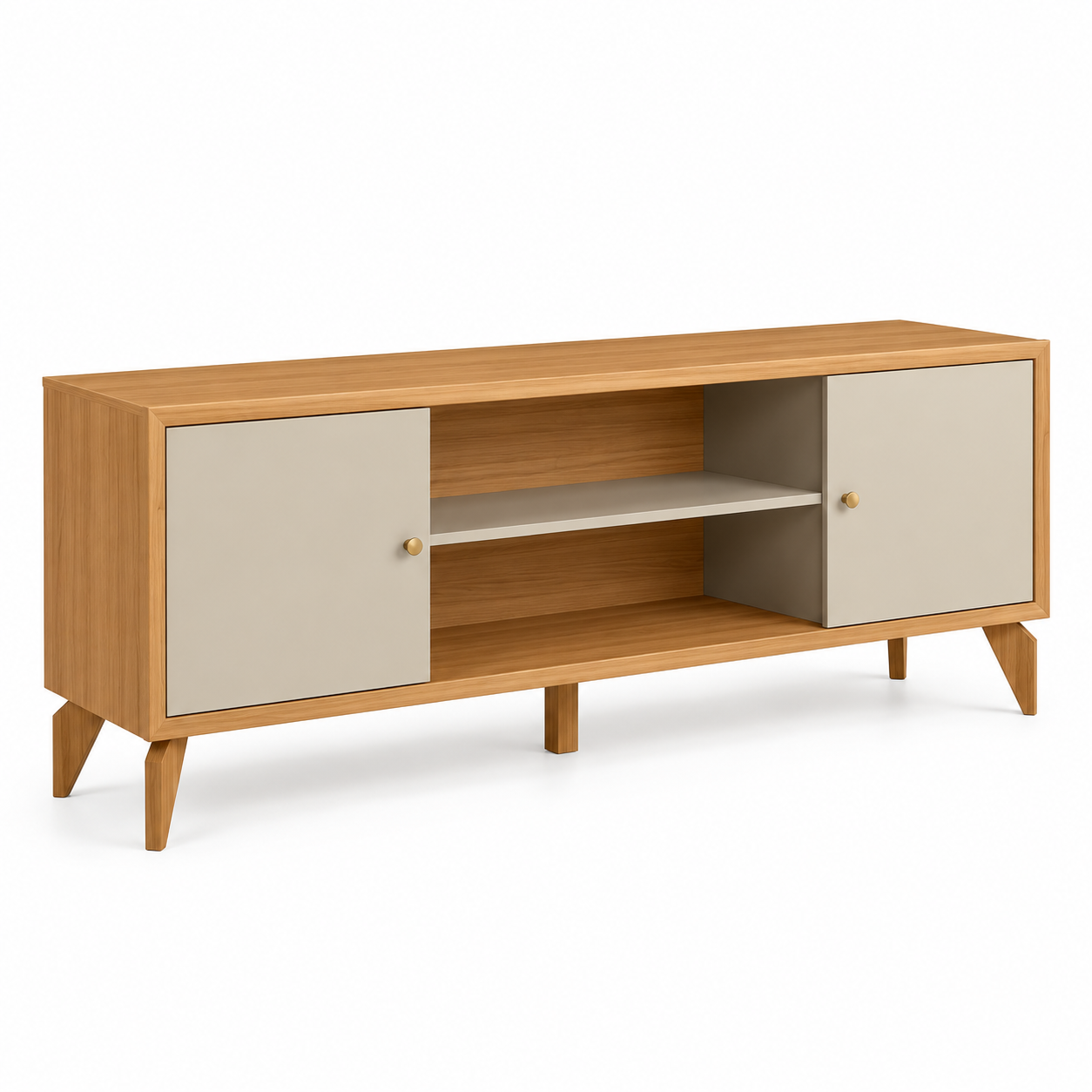 Mueble de TV escandinavo en roble
